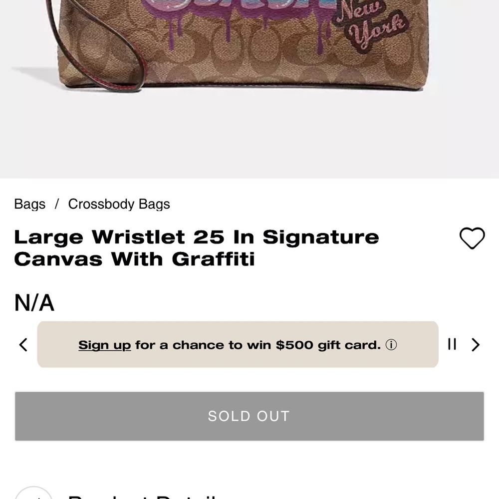 Coach Brown Crossbody Bag with Rainbow Graffiti - Picture 5 of 6